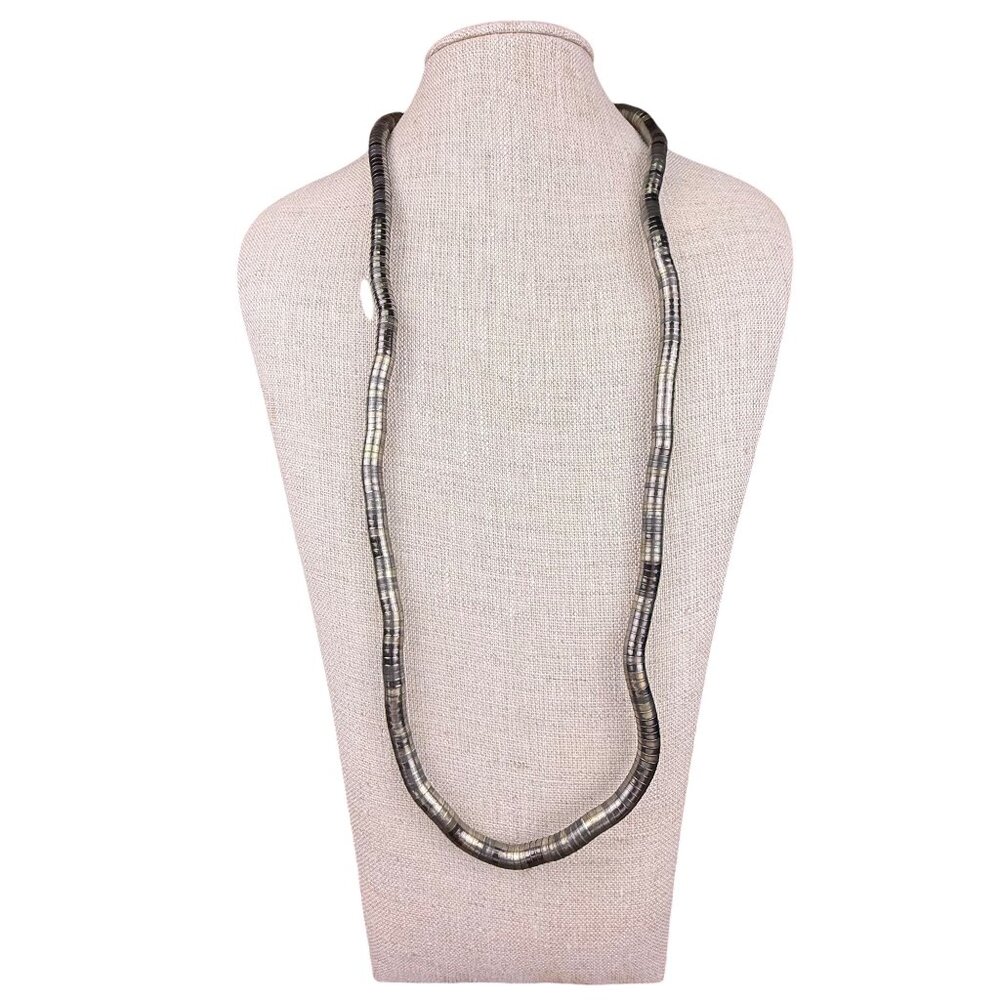 Vintage Unknown Metal Snake Bendable Abstract Necklace Retro Style